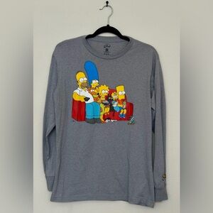 Gray Long Sleeve Shirt with the Simpson Print
